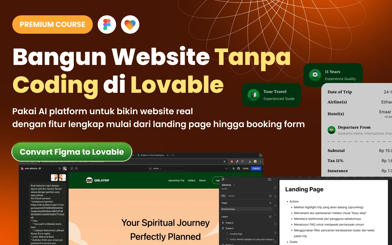 Foto kelas UI UX Figma to No-Code Lovable AI: Bikin Web Paket Umroh